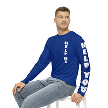 Load image into Gallery viewer, BUMBLE TGOOD BLUE Men's Long Sleeve Shirt (AOP)