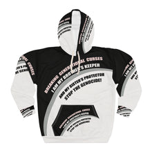 Load image into Gallery viewer, BLACK WHITE WAMM! MSK Unisex Pullover Hoodie (AOP)