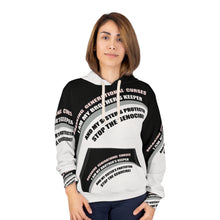 Load image into Gallery viewer, BLACK WHITE WAMM! MSK Unisex Pullover Hoodie (AOP)