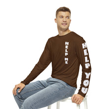 Load image into Gallery viewer, BOO BROWN TGOOD Men's Long Sleeve Shirt (AOP)
