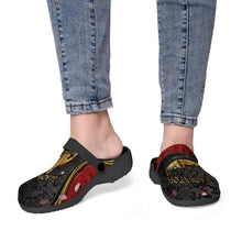 Load image into Gallery viewer, 613. Black-base AOP Clogs
