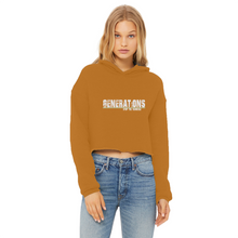 Load image into Gallery viewer, GENERATIONS WHITE Ladies Cropped Raw Edge Hoodie