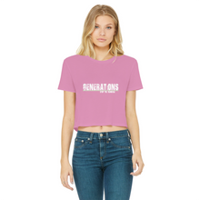 Load image into Gallery viewer, GENERATIONS WHITE Classic Women's Cropped Raw Edge T-Shirt