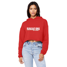 Load image into Gallery viewer, GENERATIONS WHITE Cropped Raw Edge Boyfriend Hoodie