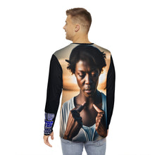 Load image into Gallery viewer, Black Sleeve Men's Long Sleeve Shirt (AOP)