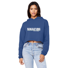 Load image into Gallery viewer, GENERATIONS WHITE Cropped Raw Edge Boyfriend Hoodie