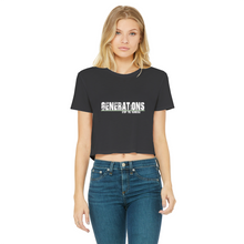 Load image into Gallery viewer, GENERATIONS WHITE Classic Women's Cropped Raw Edge T-Shirt