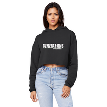 Load image into Gallery viewer, GENERATIONS WHITE Cropped Raw Edge Boyfriend Hoodie
