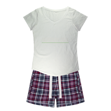Load image into Gallery viewer, GENERATIONS WHITE Women's Sleepy Tee and Flannel Short