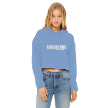 Load image into Gallery viewer, GENERATIONS WHITE Ladies Cropped Raw Edge Hoodie