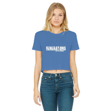 Load image into Gallery viewer, GENERATIONS WHITE Classic Women's Cropped Raw Edge T-Shirt