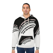Load image into Gallery viewer, BLACK WHITE WAMM! MSK Unisex Pullover Hoodie (AOP)