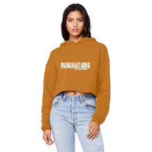 Load image into Gallery viewer, GENERATIONS WHITE Cropped Raw Edge Boyfriend Hoodie