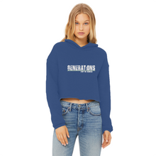 Load image into Gallery viewer, GENERATIONS WHITE Ladies Cropped Raw Edge Hoodie
