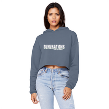 Load image into Gallery viewer, GENERATIONS WHITE Cropped Raw Edge Boyfriend Hoodie