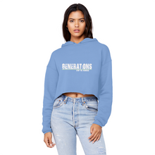 Load image into Gallery viewer, GENERATIONS WHITE Cropped Raw Edge Boyfriend Hoodie