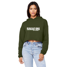 Load image into Gallery viewer, GENERATIONS WHITE Cropped Raw Edge Boyfriend Hoodie