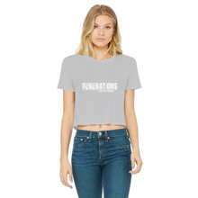 Load image into Gallery viewer, GENERATIONS WHITE Classic Women's Cropped Raw Edge T-Shirt