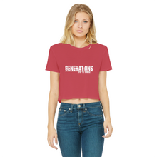 Load image into Gallery viewer, GENERATIONS WHITE Classic Women's Cropped Raw Edge T-Shirt