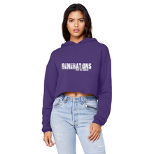 Load image into Gallery viewer, GENERATIONS WHITE Cropped Raw Edge Boyfriend Hoodie