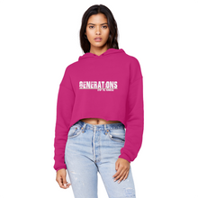 Load image into Gallery viewer, GENERATIONS WHITE Cropped Raw Edge Boyfriend Hoodie