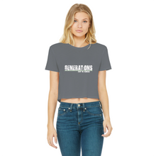 Load image into Gallery viewer, GENERATIONS WHITE Classic Women's Cropped Raw Edge T-Shirt