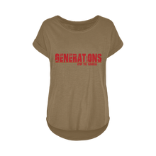 Load image into Gallery viewer, GENERATIONS RED Women's Long Slub T-Shirt XS-5XL