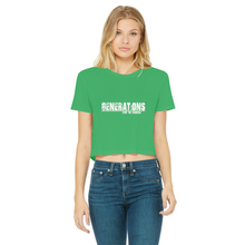 Load image into Gallery viewer, GENERATIONS WHITE Classic Women's Cropped Raw Edge T-Shirt
