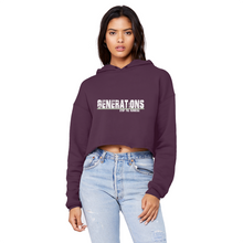 Load image into Gallery viewer, GENERATIONS WHITE Cropped Raw Edge Boyfriend Hoodie
