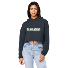Load image into Gallery viewer, GENERATIONS WHITE Cropped Raw Edge Boyfriend Hoodie