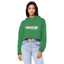 Load image into Gallery viewer, GENERATIONS WHITE Cropped Raw Edge Boyfriend Hoodie