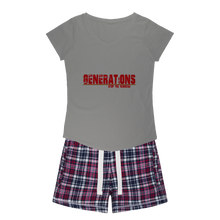 Load image into Gallery viewer, GENERATIONS RED Women's Sleepy Tee and Flannel Short