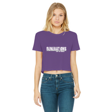 Load image into Gallery viewer, GENERATIONS WHITE Classic Women's Cropped Raw Edge T-Shirt