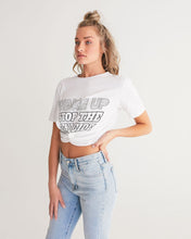 Load image into Gallery viewer, Stop the Genocide Women's Twist-Front Cropped Tee