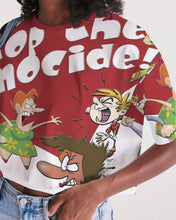 Load image into Gallery viewer, Geno Cartoon Women's Lounge Cropped Tee