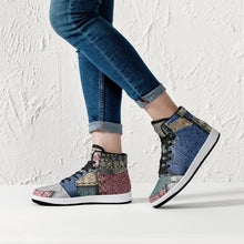 Load image into Gallery viewer, 209. Jean Patch High-Top Leather Sneakers - White / Black