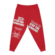 Load image into Gallery viewer, DARK RED Athletic Joggers (AOP)