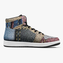 Load image into Gallery viewer, 209. Jean Patch High-Top Leather Sneakers - White / Black
