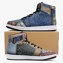 Load image into Gallery viewer, 209. Jean Patch High-Top Leather Sneakers - White / Black