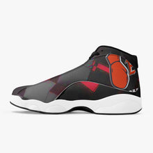 Load image into Gallery viewer, CANDY APPLE RED 244. High-Top Leather Basketball Sneakers - Black