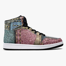Load image into Gallery viewer, 209. Jean Patch High-Top Leather Sneakers - White / Black