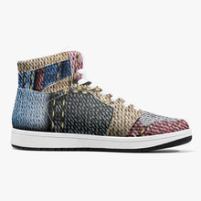 Load image into Gallery viewer, 209. Jean Patch High-Top Leather Sneakers - White / Black