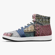 Load image into Gallery viewer, 209. Jean Patch High-Top Leather Sneakers - White / Black