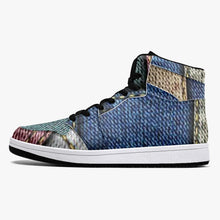 Load image into Gallery viewer, 209. Jean Patch High-Top Leather Sneakers - White / Black