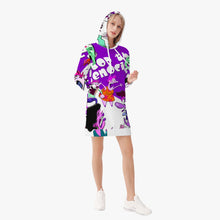 Load image into Gallery viewer, 226. GRAPE JUICE Women's AOP Hoodie Dress