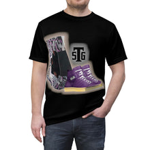 Load image into Gallery viewer, Black Unisex Cut & Sew Tee (AOP)