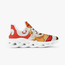 Load image into Gallery viewer, 311. Emergency Red Bounce Mesh Knit Sneakers - White