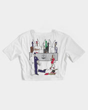 Load image into Gallery viewer, Stop the Genocide Women's Twist-Front Cropped Tee