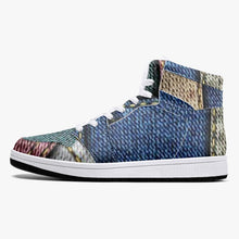 Load image into Gallery viewer, 209. Jean Patch High-Top Leather Sneakers - White / Black