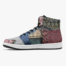 Load image into Gallery viewer, 209. Jean Patch High-Top Leather Sneakers - White / Black